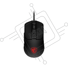 Мышь проводная MSI Forge GM100 черный, 6400 dpi, USB, кнопки - 7