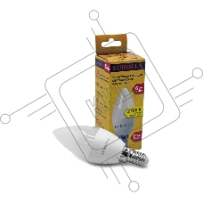 Лампа светодиодная EUROLUX LL-E-C37-6W-230-2