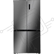 Холодильник LEX LCD505SsGID звездно серый/стекло трехкамерный 321/144 л морозилка снизу, No Frost, Side by Side