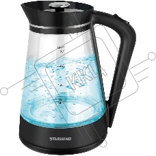 Чайник электрический Starwind SKG2116 1.8л. 1700Вт черный/прозрачный корпус: стекло