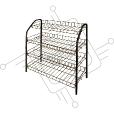 Этажерка НИКА ЭТ1/А, медный антик,4 полки 700*660*300