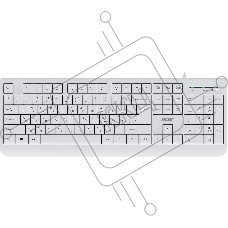 Клавиатура Acer OKW400 белый USB Multimedia (ZL.KBDEE.01B) кабель 1.8м