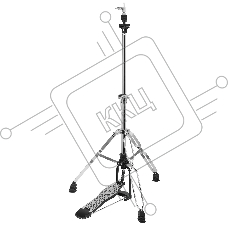 Стойка STAGG LHD-52 двойная для хай-хэт, 52 серии, 2-х секционная прочная металлическая конструкция, диаметры трубок 25 мм, 22 мм, двойные ножки, регулировка натяжения педали, вес 3,45 кг, отделка хром