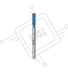 Фреза пазовая прямая с нижними подрезателями, серия Профессионал ЗУБР 8x30мм, хвостовик 8мм