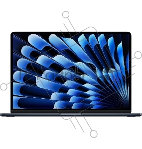Ноутбук Apple MacBook Air A3241 M4 10 core 16Gb SSD256Gb/10 core GPU 15.3" Liquid Retina (2880x1864) macOS midnight WiFi BT Cam (MW1L3ZP/A)
