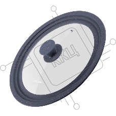Крышка универсальная Maunfeld OPTIMUM MGL2468SMDG с силиконовым ободком и ручкой, 24/26/28 см