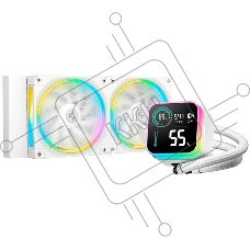 Система водяного охлаждения Deepcool LQ240 Wh ARGB белый 120мм алюминий+медь 2400rpm 38.71db 4-pin 300W