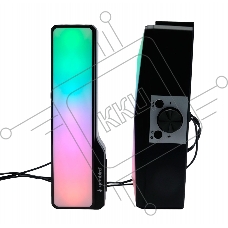 Акустическая система-трансформер 2.0 Gembird SPK-620, 10Вт, пластик, RGB подсветка, черный