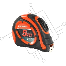 Рулетка PATRIOT MTA-5, автостоп, ударопрочный корпус, обрезиненная, 5м