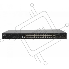 Коммутатор Uniview NSW5110-24GT4GP-IN, 24×1 Гбит/с + 4×1 Гбит/с Uplink, управляемый
