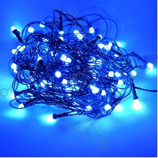 Гирлянда светод. Funray Минишарики, SE-MINI-110B, 10М, 100LED, синий, темно-зел. шн. 0,7м, контр.,