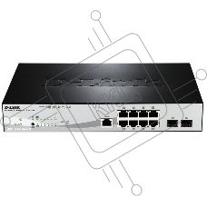 Коммутатор D-Link DGS-1210-10P/ME/A1A, 8×1 Гбит/с + 2×1 Гбит/с SFP, управляемый