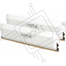 Оперативная память Crucial Pro Gaming by Micron DDR5-6400 64Gb Kit (2x32Gb) UDIMM CL40 White 1.35V, 1 Year Warrаnty