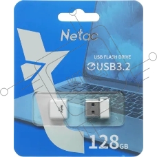 Флешка USB Netac U116 mini (NT03U116N-128G-32WH), 128Gb, USB 3.2, R/W 90/30, белый