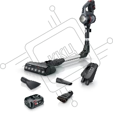 Пылесос вертикальный Bosch BBS712A черный, безмешковый, емкость пылесборника 0.3 л, сухая уборка, фильтр PureAir