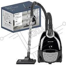 Пылесос с тканевым пылесборником Eurostek EVC-2001 черный, максимальная мощность 2000 Вт., мощность всасывания 380 Вт