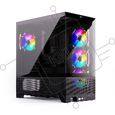 Компьютерный корпус ABR MINI PRO (1*USB 3.0, 1*USB Type-C, HD Audio, 4xRGB Fan, ATX, Micro-ATX, ITX)