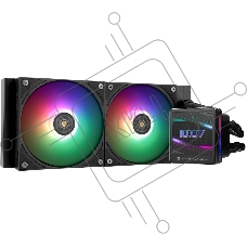 Водяное охлаждение для процессора Thermalright Grand Vision 240 (240mm, LED, Black, ARGB/Fans: 2x120mm, 80.45CFM, 29.4dBA, 2150RPM/Pump height 72.5mm, 6400RPM, Rad thickness 27mm/S: 1700, 1200, 1851, 115X, 2011, 2066, AM5, AM4)