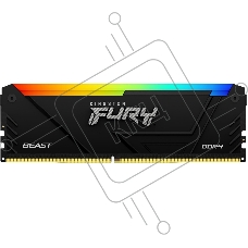 Оперативная память Kingston Fury Beast, DDR4, 8GB (1x8GB), 3733MHz, CL19, с радиатором, RGB, черный