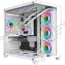 Компьютерный корпус 1STPLAYER MEGAVIEW MV8-TP White / ATX / MV8-TP-WH