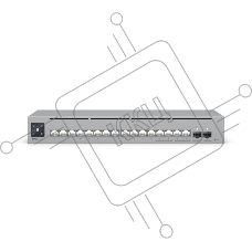 Коммутатор Ubiquiti UniFi Pro Max 16, 12×1 Гбит/с + 4×2.5 Гбит/с + 2×10 Гбит/с SFP+, управляемый