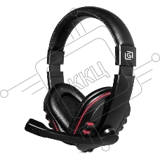 Гарнитура Oklick HS-L380G черный/красный 1.8м мониторы оголовье (JD-032)