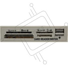 Карт-ридер внутренний AeroCool АТ-002/белый/CF/SM/MM/SD/MS/USB 2.0/пластик