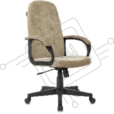 Кресло руководителя Бюрократ CH 002 Fabric Light-21 песочный, крестов. пластик