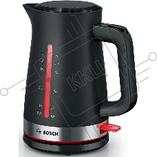 Чайник электрический Bosch TWK4M223 1.7 л, 2400 Вт, черный