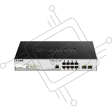 Коммутатор D-Link DGS-1210-10P/ME/B1A, 8×1 Гбит/с + 2×1 Гбит/с SFP, управляемый