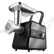 Мясорубка электрическая Centek CT-1623 серый, 2200 Вт, 2.2 кг/мин, реверс, защита от перегрузки, металлический лоток, насадки - 4