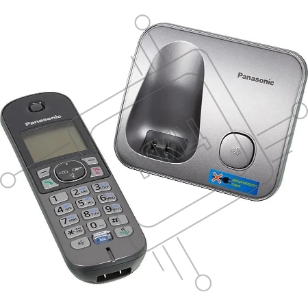 Телефон Panasonic KX-TG6811RUM (серебристый) {Беспроводной DECT,40 мелодий,телефонный справочник 120 зап.}