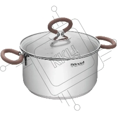 Кастрюля Rondell Etery RDS-1600 5.1л. d=24см (с крышкой) сталь
