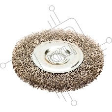 Щетка для УШМ Denzel 150 мм, посадка 22,2 мм, плоская, витая нержавеющая проволока 0,3 мм