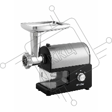 Мясорубка электрическая Endever Sigma-114 черный/стальной, 2600 Вт, 2.0 кг/мин, реверс, защита от перегрузки, металлический лоток, насадки - 5