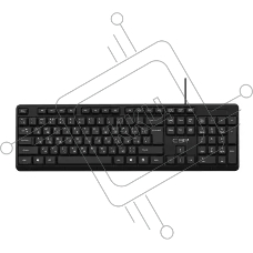 Клавиатура CBR KB 111 Carbon проводная, USB, чёрный
