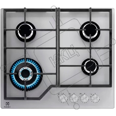 Газовая варочная поверхность Electrolux KGG64362S, 4 конфорки, закаленное стекло, 8900 Вт