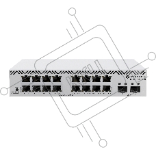 Коммутатор MikroTik CSS318-16G-2S+IN, 16×1 Гбит/с + 2×10 Гбит/с SFP+, управляемый