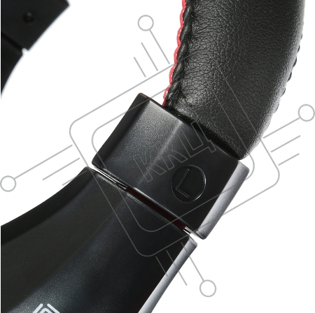 Наушники с микрофоном Oklick HS-L100 черный/красный 2м мониторы оголовье (NO-530)