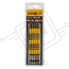 Набор бит Denzel PH2х127, сталь S2, круглый профиль, 5 шт.