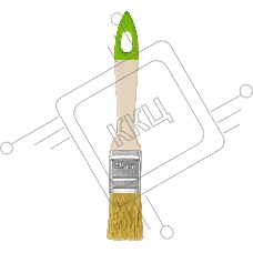 Кисть флейцевая Сибртех 25*8, натуральная щетина, пластиковая рукоятка, 10шт