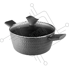 Кастрюля Polaris Kontur 24C 4.2л. d=24см (с крышкой) черный (015082)