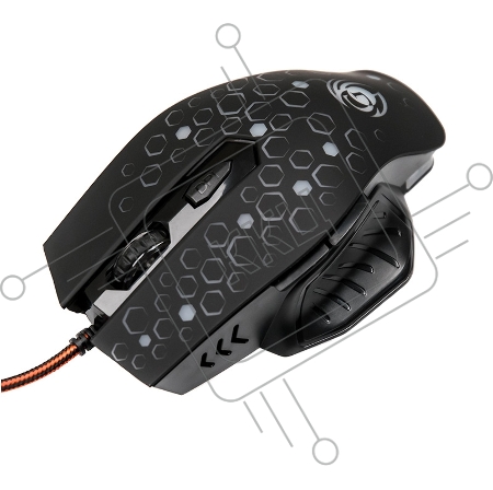 Мышь MGK-11U Dialog Gan-Kata - игровая, 6 кнопок + ролик , 7-ми цветная подсветка, USB, черная