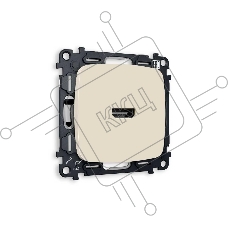 Комплект механизма розетки HDMI 2.0 OMEGA Бежевый матовый 40V/500MO 2.0GHz 5-18Gbit/s QUANT (OP3340, VM222) MO334010