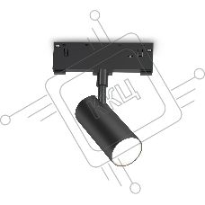Трековый светильник GL2305 BK черный IP20 12W 3CCT 3000-6000K 48V 24° D45*100