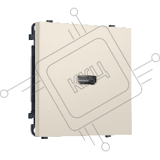 Комплект механизма розетки HDMI 2.1 SIGMA Бежевый матовый 30V/900MS 4K-120HZ 8K-60Hz QUANT PRO (SP3340, PR223)