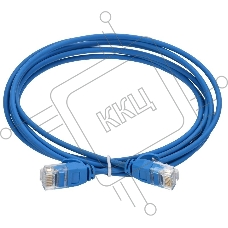 ITK Коммутационный шнур кат.5E UTP LSZH 2м slim язычок син. | PC03-C5EUL-2M-SL-WT | ITK