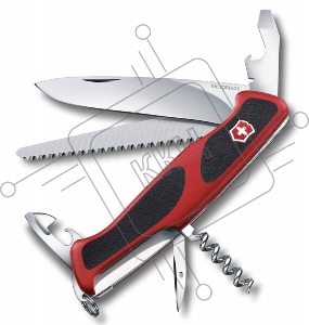 Нож перочинный Victorinox RangerGrip 55 (0.9563.CB1) 130мм 12функций красный/черный блистер