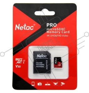Флеш карта MicroSD card Netac P500 Extreme Pro 128GB, retail version w/SD adapter