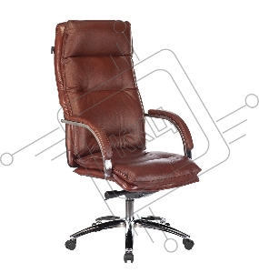 Кресло руководителя Бюрократ T-9927SL светло-коричневый Leather Eichel кожа крестовина металл хром